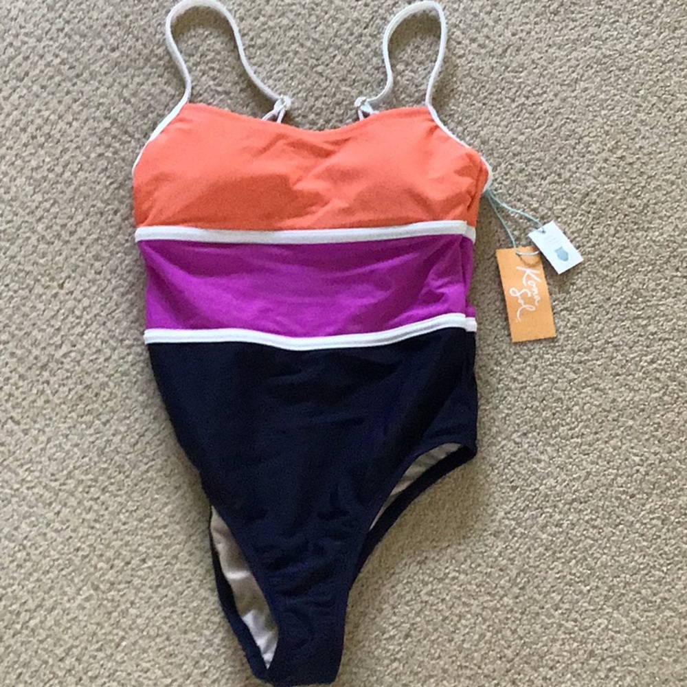 NEW Kona sol one piece oxford multicolor swimsuit